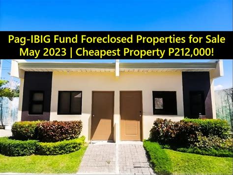 Pag Ibig Foreclosed Properties For Sale .